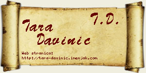 Tara Davinić vizit kartica